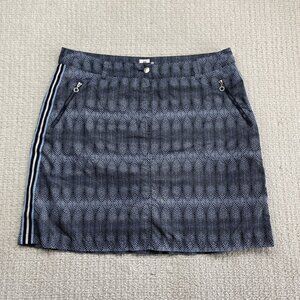 Daily Sports Womens Size 16 Golf Tennis Skort Blue Psychedelic Geometric AOP